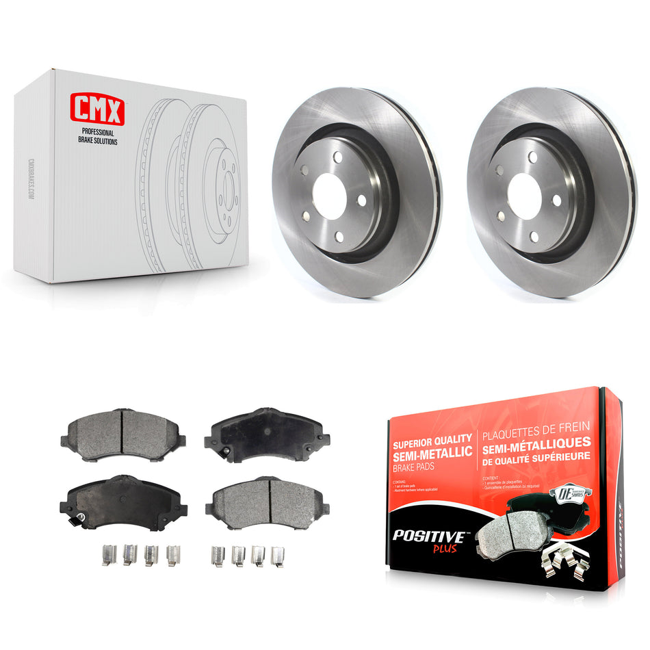 Front Disc Brake Rotors And Semi-Metallic Pads Kit For Jeep Wrangler JK With 332mm Diameter Rotor K8F-102655