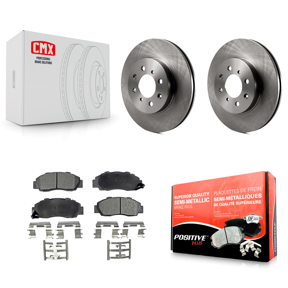 Front Disc Brake Rotors And Semi-Metallic Pads Kit For 1992-1993 Acura Integra GS-R K8F-102656
