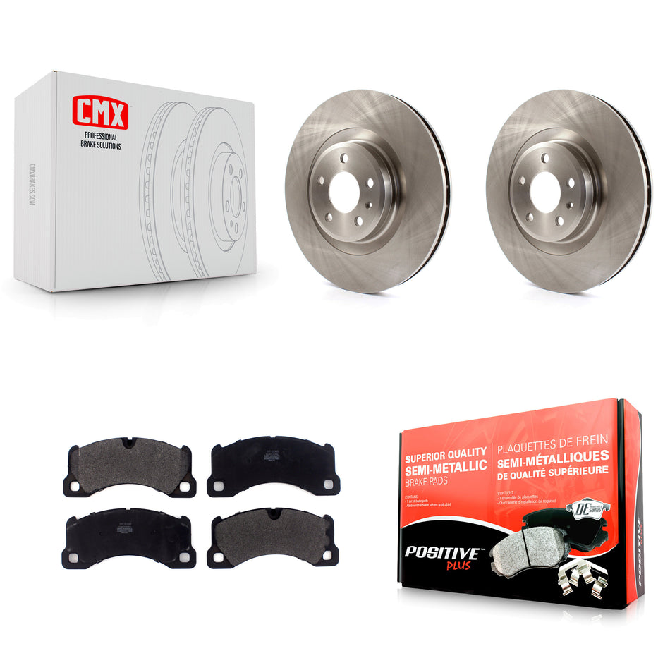 Front Disc Brake Rotors And Semi-Metallic Pads Kit For 2017 Porsche Macan Base K8F-102661