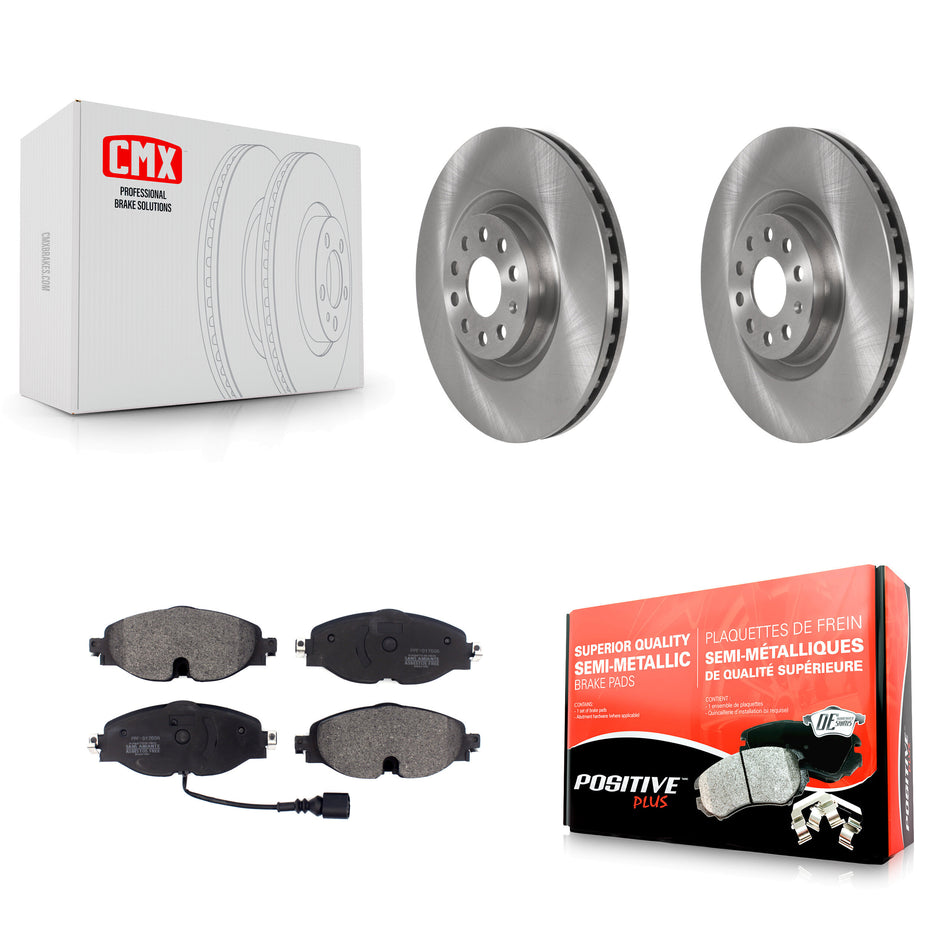 Front Disc Brake Rotors And Semi-Metallic Pads Kit For Volkswagen Golf Audi A3 K8F-102670