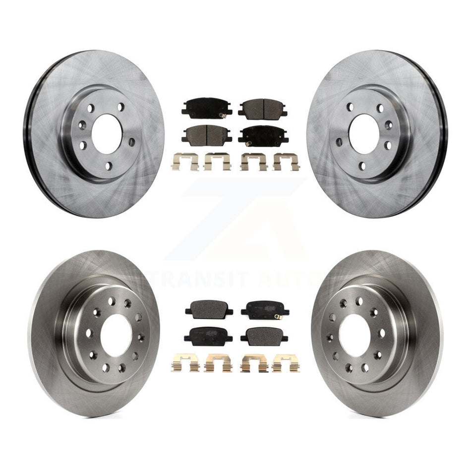 Front Rear Disc Brake Rotors And Semi-Metallic Pads Kit For 2016-2020 Chevrolet Malibu With Manual Parking K8F-102692