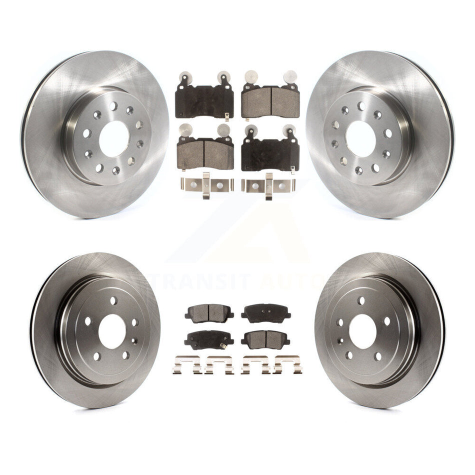 Front Rear Disc Brake Rotors And Semi-Metallic Pads Kit For Cadillac CTS K8F-102703