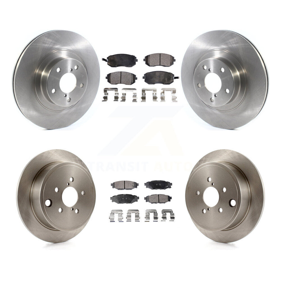 Front Rear Disc Brake Rotors And Semi-Metallic Pads Kit For Subaru Outback Forester Impreza Legacy K8F-102724