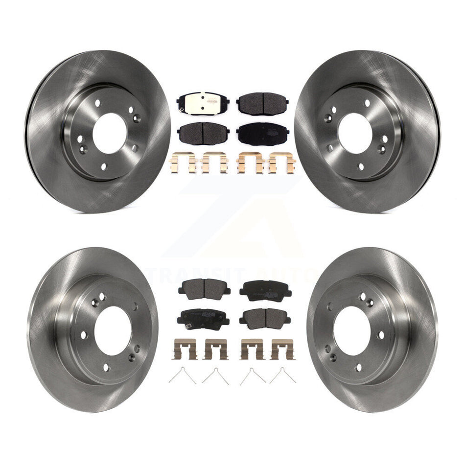 Front Rear Disc Brake Rotors And Semi-Metallic Pads Kit For Kia Soul Forte Hyundai Elantra GT Kona Forte5 K8F-102732