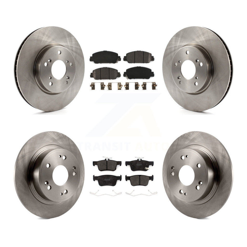 Front Rear Disc Brake Rotors And Semi-Metallic Pads Kit For Honda Accord K8F-102738