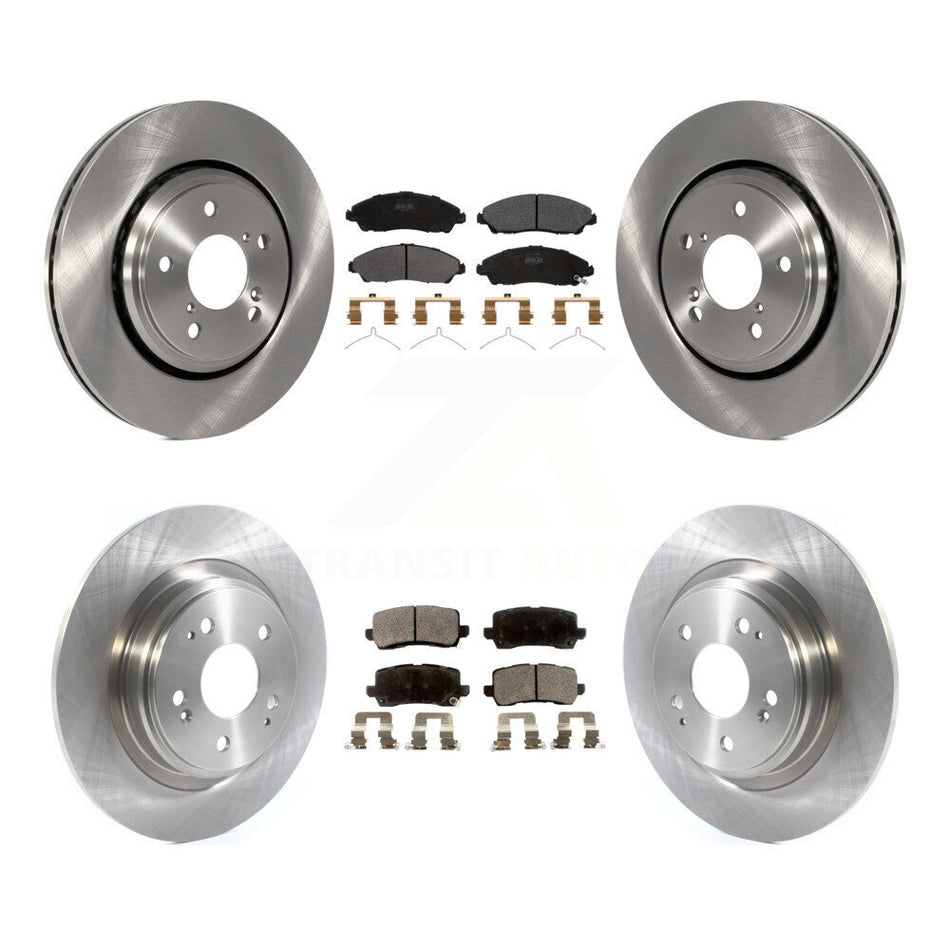 Front Rear Disc Brake Rotors And Semi-Metallic Pads Kit For Acura MDX K8F-102741