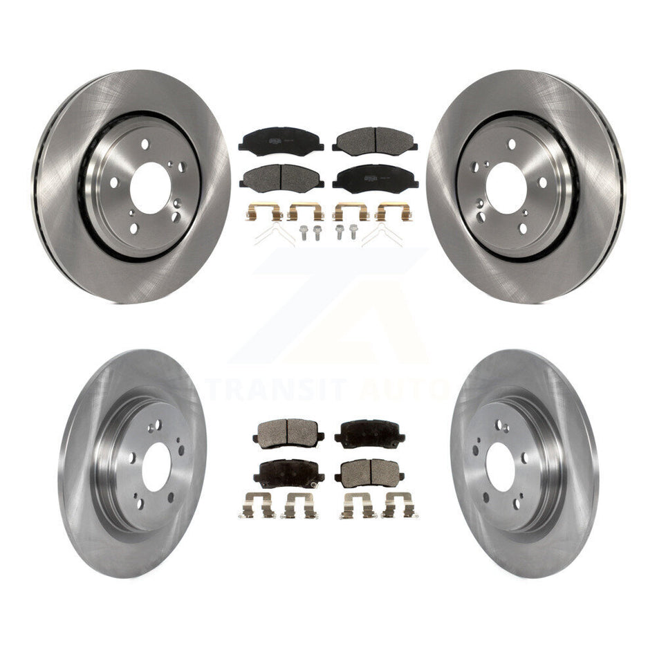 Front Rear Disc Brake Rotors And Semi-Metallic Pads Kit For 2018-2023 Honda Odyssey K8F-102742