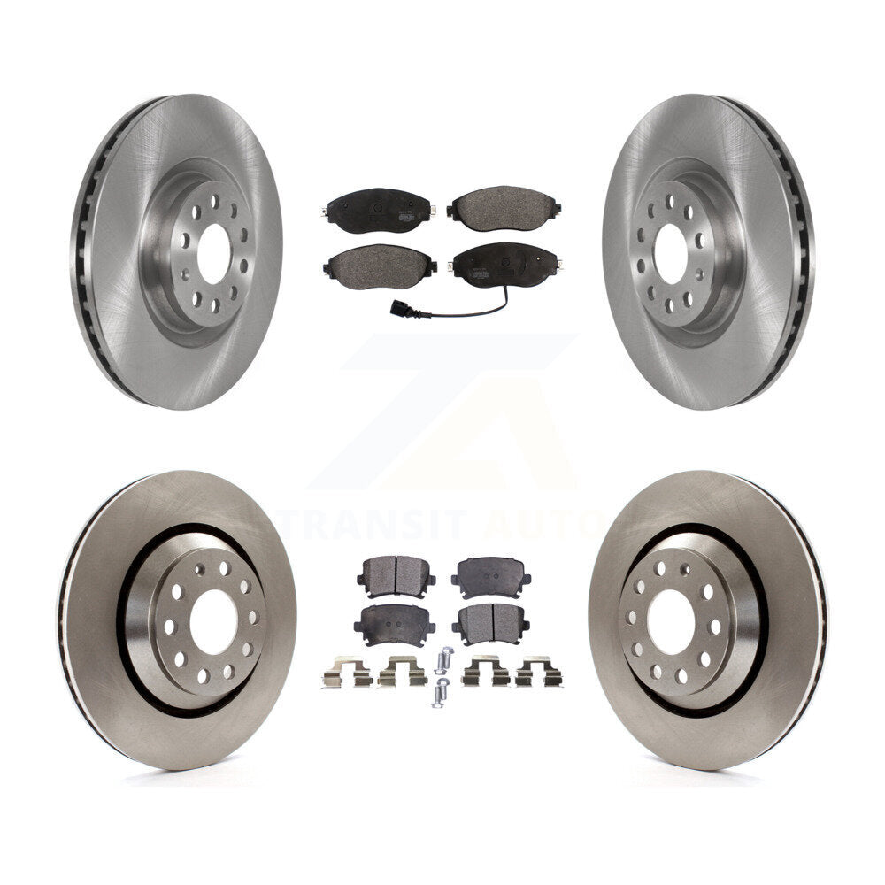 Front Rear Disc Brake Rotors And Semi-Metallic Pads Kit For Volkswagen GTI K8F-102744
