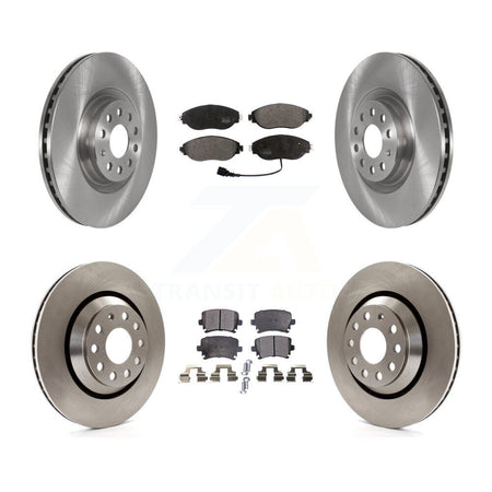 Front Rear Disc Brake Rotors And Semi-Metallic Pads Kit For Volkswagen GTI K8F-102744