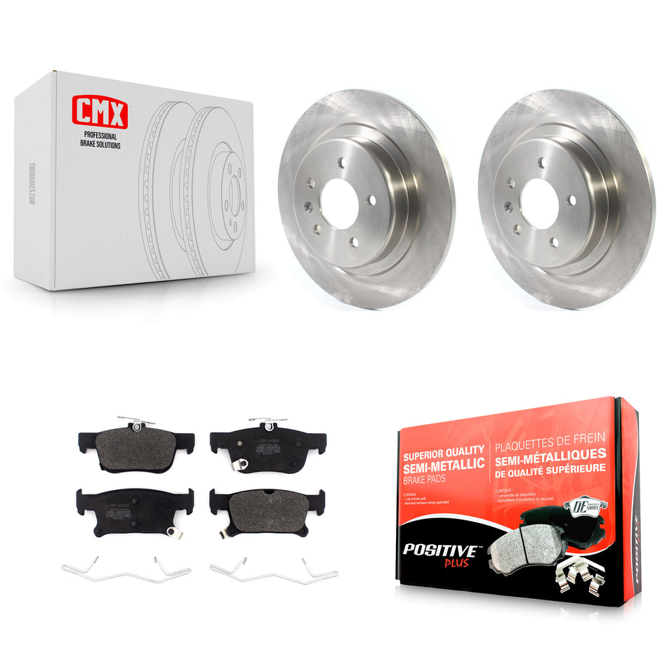 Rear Disc Brake Rotors And Semi-Metallic Pads Kit For 2016-2018 Buick Envision With 315mm Diameter Rotor K8F-102784