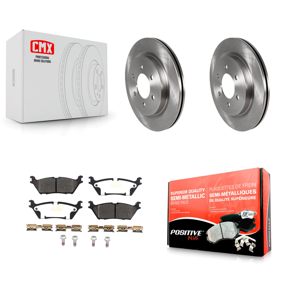 Rear Disc Brake Rotors And Semi-Metallic Pads Kit For Ford F-150 Expedition Lincoln Navigator K8F-102788