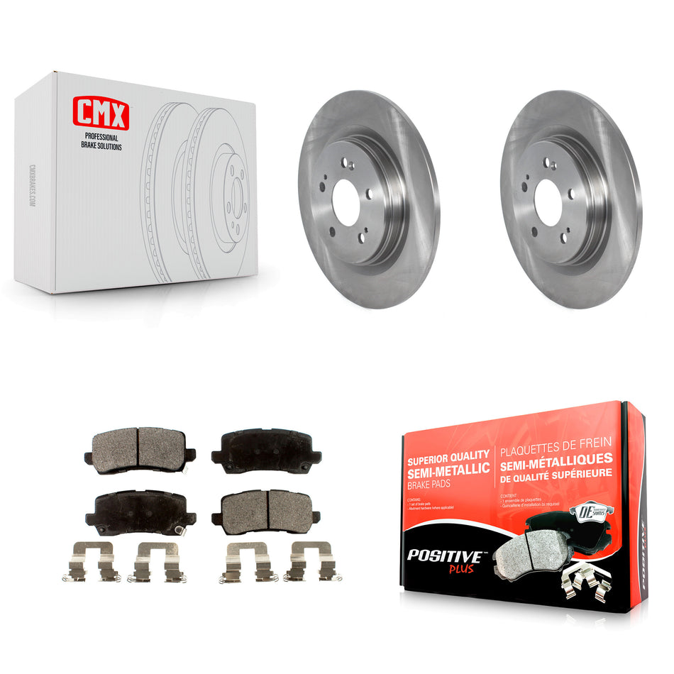 Rear Disc Brake Rotors And Semi-Metallic Pads Kit For 2018-2023 Honda Odyssey K8F-102806