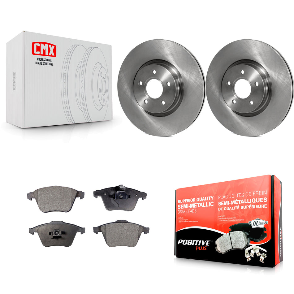 Front Disc Brake Rotors And Semi-Metallic Pads Kit For Volvo S40 C70 V50 K8F-102829