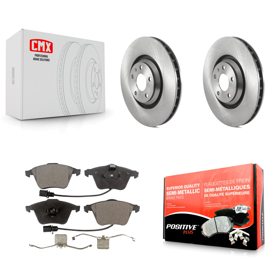 Front Disc Brake Rotors And Semi-Metallic Pads Kit For Audi TT Quattro TTS K8F-102834