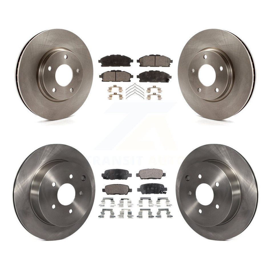 Front Rear Disc Brake Rotors And Semi-Metallic Pads Kit For 2011-2017 Nissan Quest K8F-102843