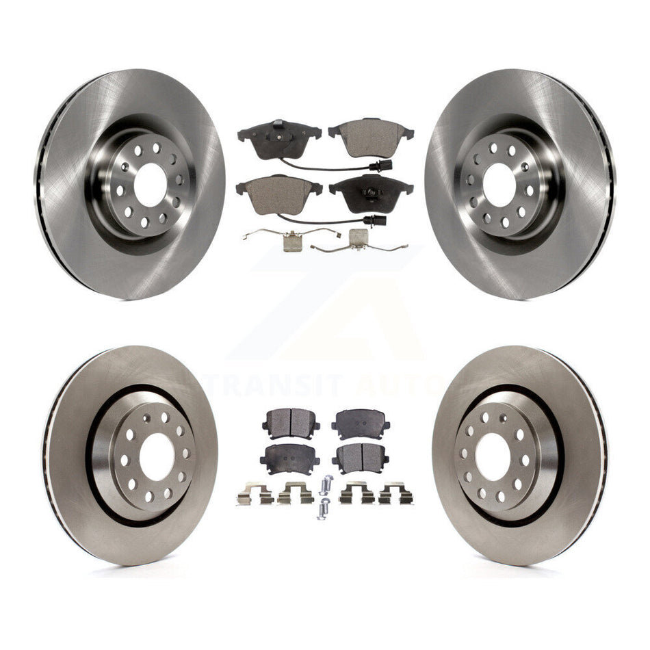 Front Rear Disc Brake Rotors And Semi-Metallic Pads Kit For Volkswagen Passat CC Golf R R32 K8F-102844