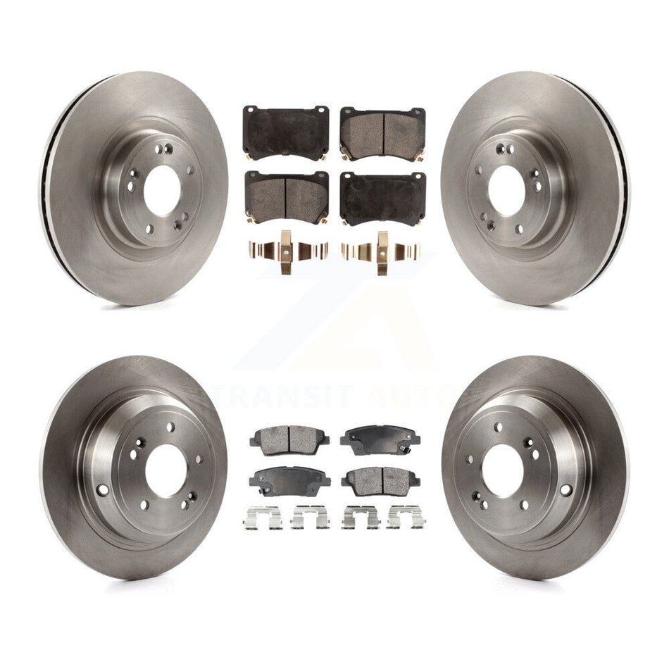 Front Rear Disc Brake Rotors And Semi-Metallic Pads Kit For Hyundai Genesis K8F-102849