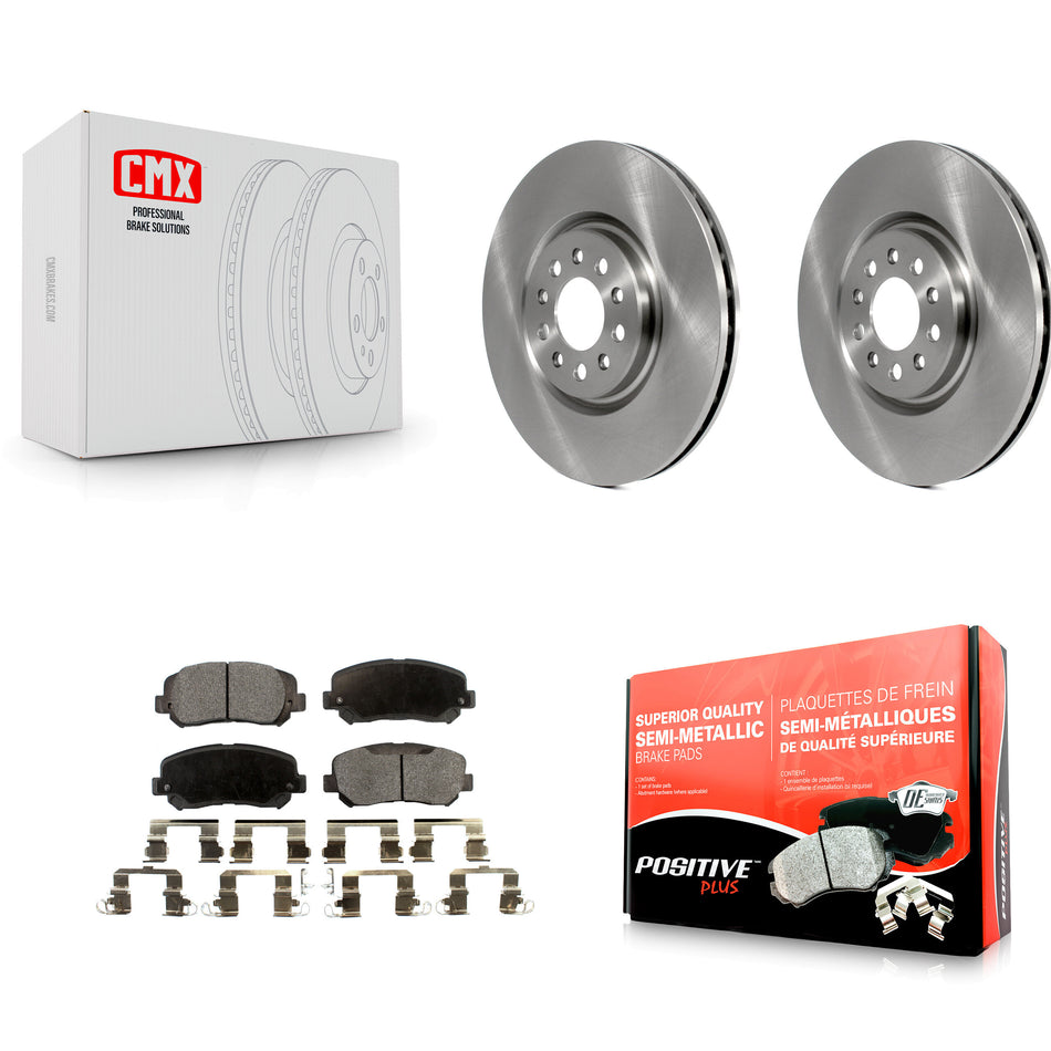 Front Disc Brake Rotors And Semi-Metallic Pads Kit For 2014-2017 Jeep Cherokee With Single Piston Caliper K8F-102860