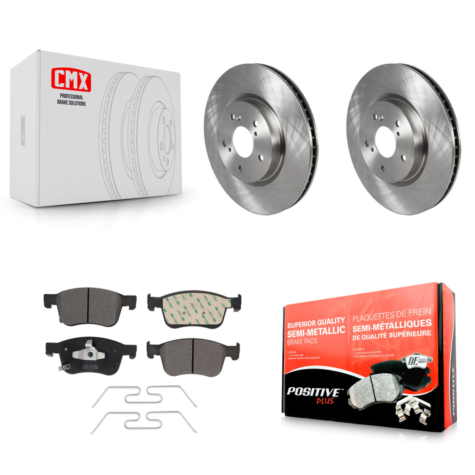 Front Disc Brake Rotors And Semi-Metallic Pads Kit For Honda Accord Acura Civic Integra K8F-102863