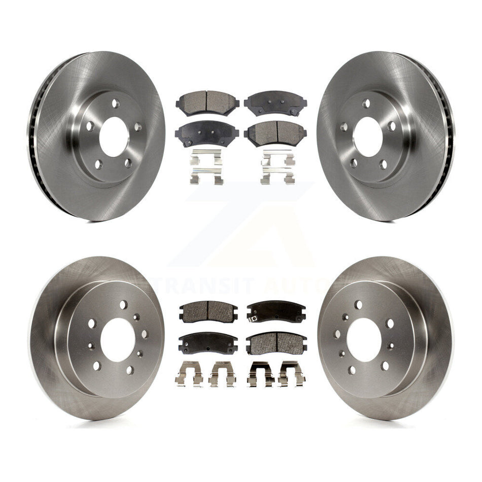 Front Rear Disc Brake Rotors And Semi-Metallic Pads Kit For Chevrolet Impala Monte Carlo Oldsmobile Intrigue K8F-102865