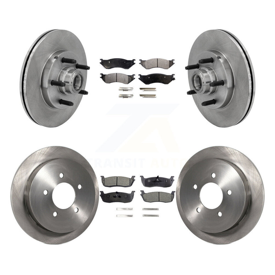 Front Rear Disc Brake Rotors And Semi-Metallic Pads Kit For Ford F-150 Heritage RWD K8F-102970