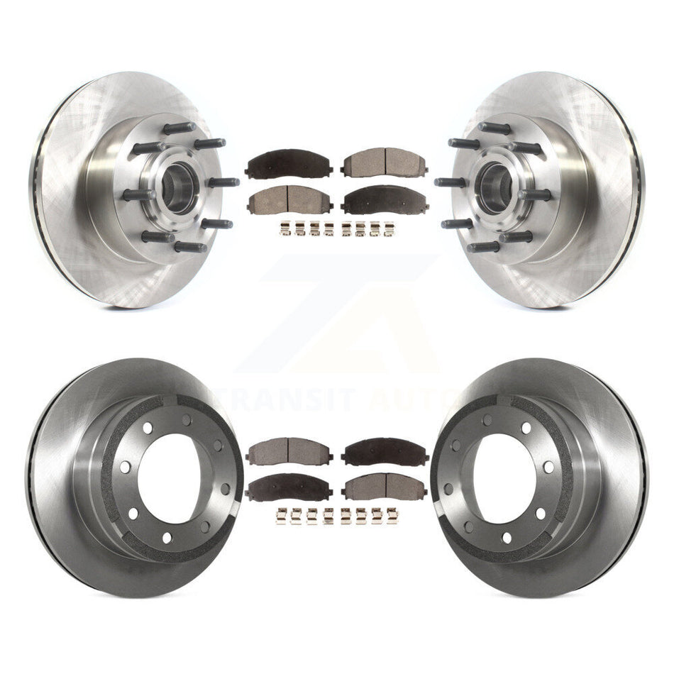 Front Rear Disc Brake Rotors And Semi-Metallic Pads Kit For Ford F-250 Super Duty F-350 K8F-102991