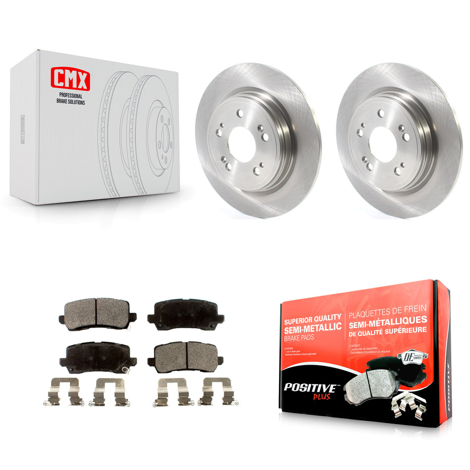 Rear Disc Brake Rotors And Semi-Metallic Pads Kit For 2014-2020 Acura RLX K8F-103005