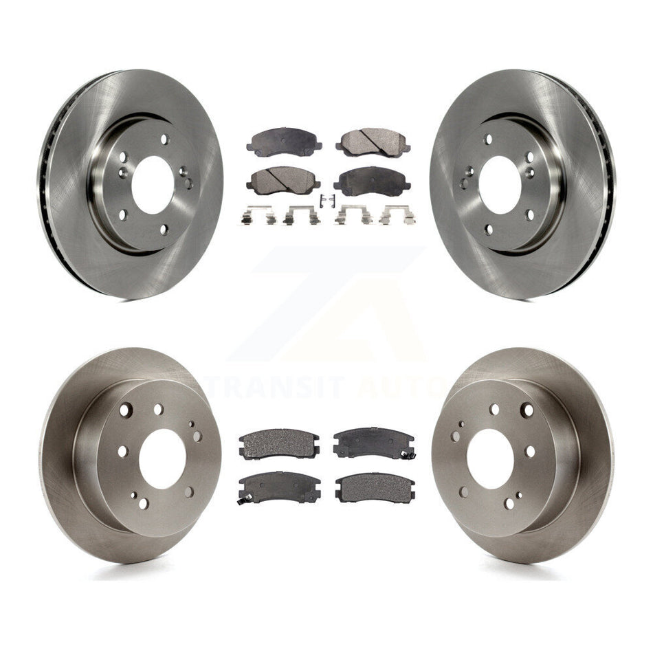Front Rear Disc Brake Rotors And Semi-Metallic Pads Kit For Mitsubishi Galant K8F-103011