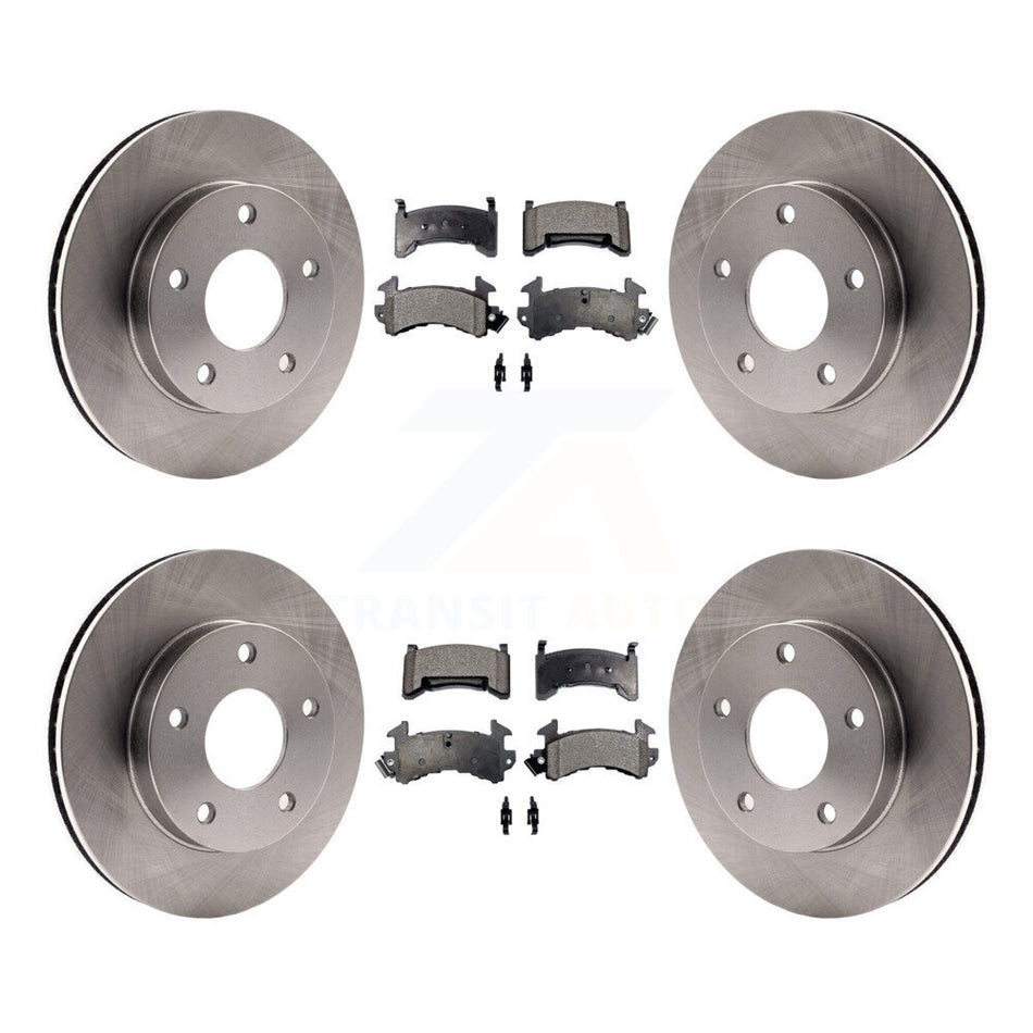 Front Rear Disc Brake Rotors And Semi-Metallic Pads Kit For Cadillac Eldorado Buick Riviera Seville Oldsmobile Toronado K8F-103012