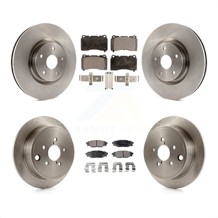 Front Rear Brake Rotors Semi-Metallic Pad Kit For 2014 Subaru WRX With 15\\" Factory Wheels K8F-103013