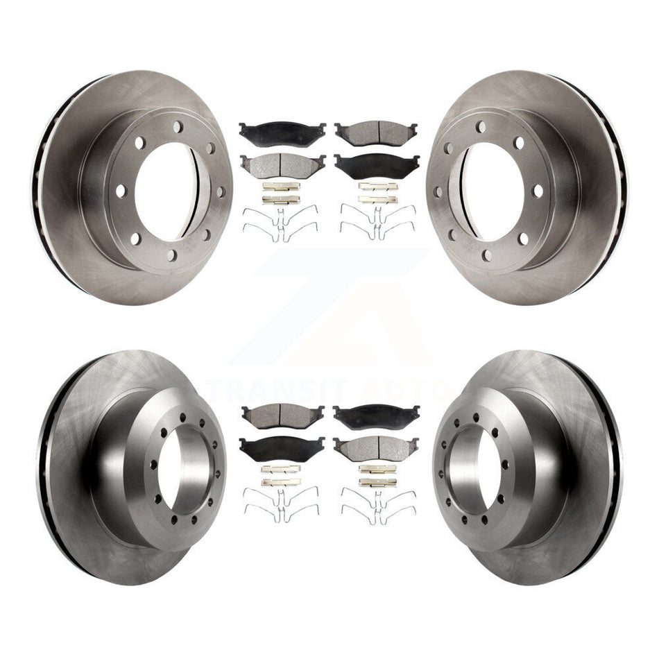 Front Rear Disc Brake Rotors And Semi-Metallic Pads Kit For 1999-1999 Ford F-450 Super Duty F-550 With 13.03" Diameter Rotor To 03/22/99 K8F-103020