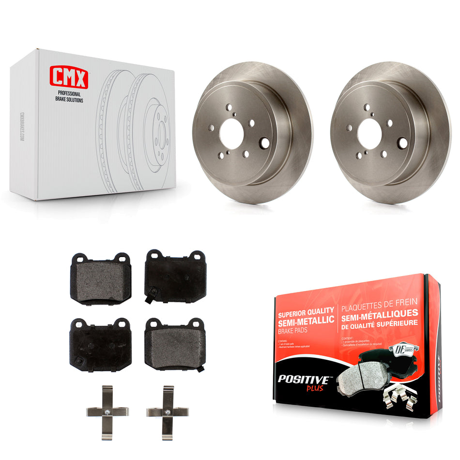 Rear Disc Brake Rotor & Semi-Metallic Pad Kit For 2014 Subaru WRX With 17" Factory Wheels K8F-103029