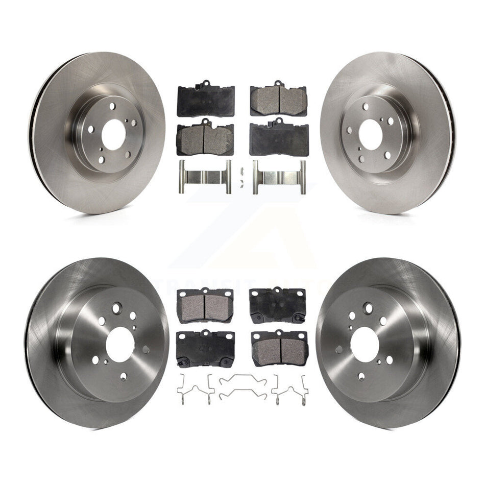 Front Rear Disc Brake Rotors And Semi-Metallic Pads Kit (6Pc) For Lexus GS350 IS350 GS450h GS460 K8F-103040