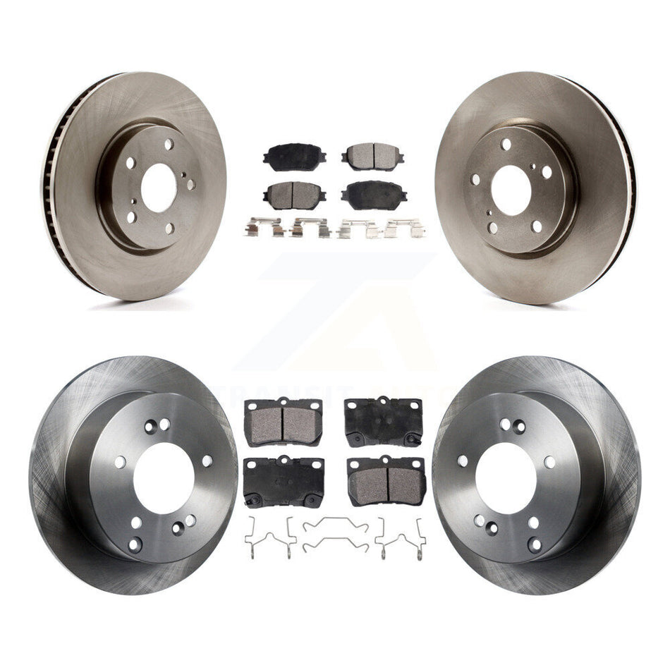 Front Rear Disc Brake Rotors And Semi-Metallic Pads Kit (6Pc) For Lexus IS250 Vehicles Built USA Market K8F-103043