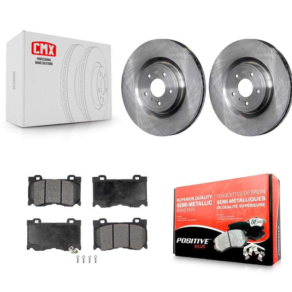 Front Disc Brake Rotors And Semi-Metallic Pads Kit For INFINITI G37 Q50 Nissan 370Z Q60 M37 Q70 Q70L QX70 M56 FX50 Z K8F-103049