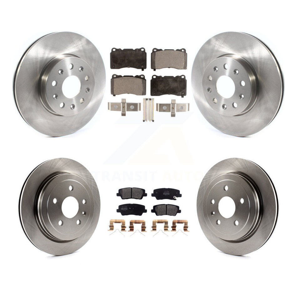 Front Rear Disc Brake Rotors And Semi-Metallic Pads Kit For Cadillac CTS K8F-103058