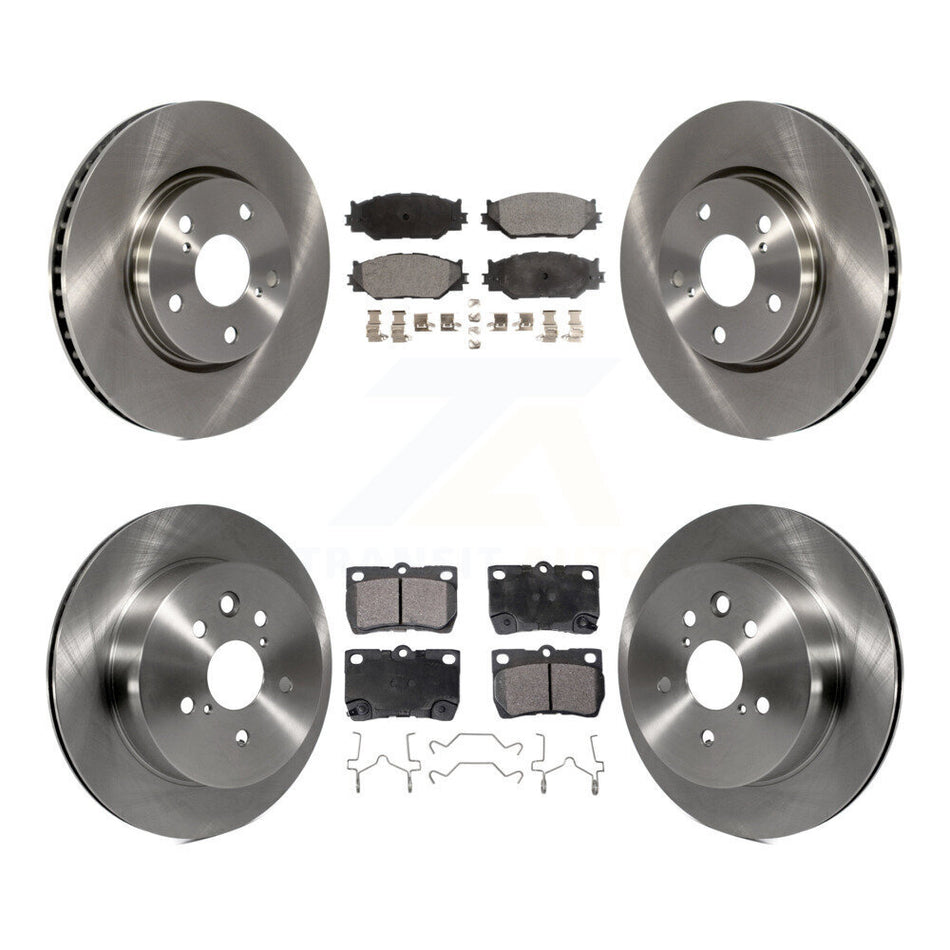 Front Rear Disc Brake Rotors And Semi-Metallic Pads Kit For 2010-2013 Lexus IS250 C Vehicles Built Canadian Market K8F-103061