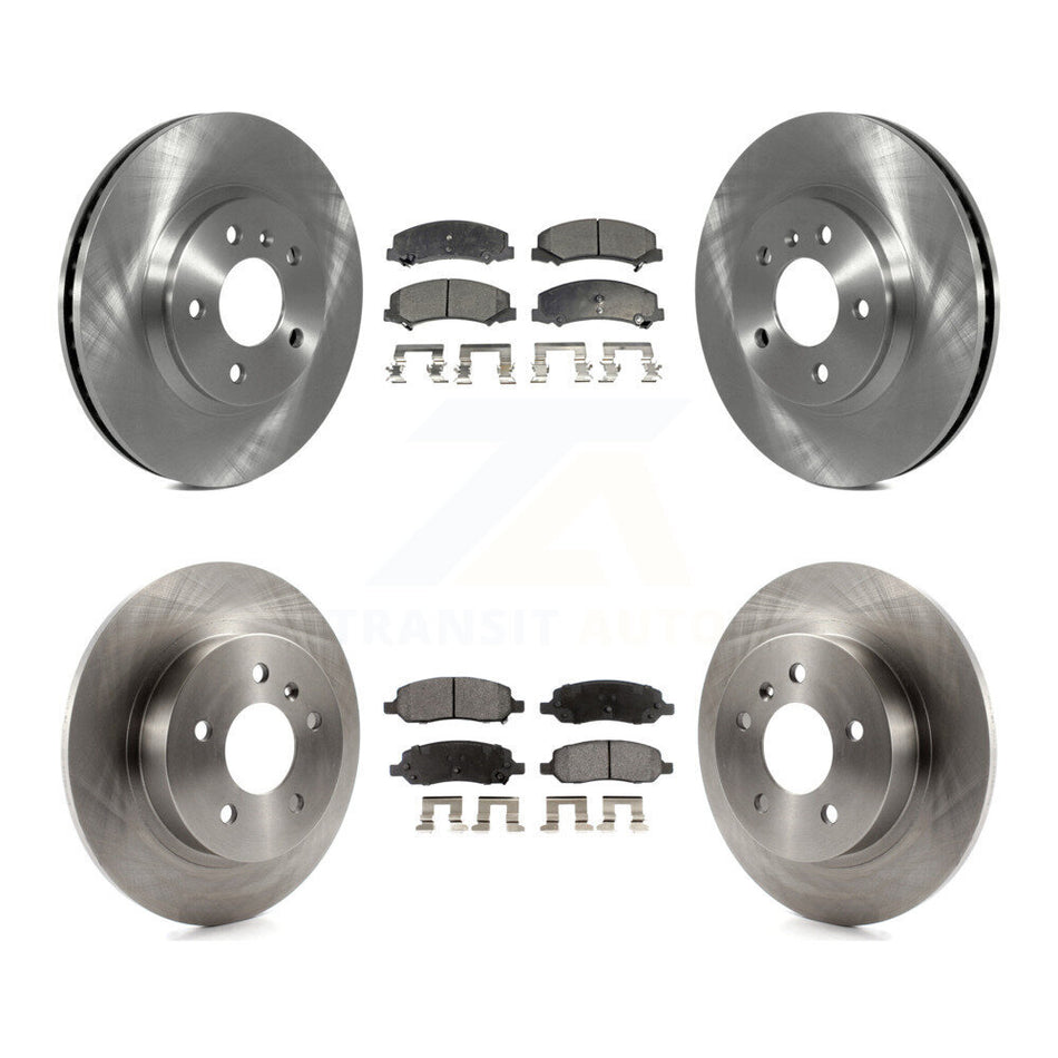Front Rear Disc Brake Rotors And Semi-Metallic Pads Kit For Buick Lucerne K8F-103064