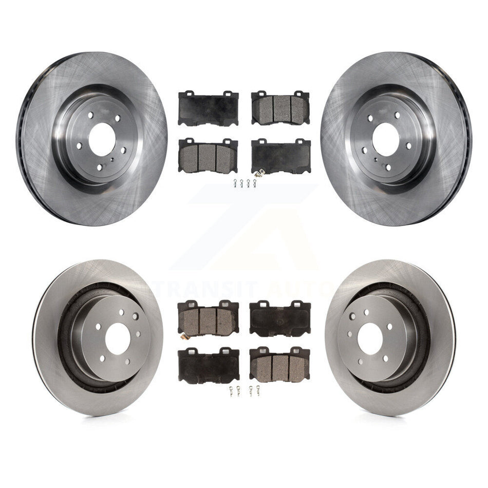 Front Rear Disc Brake Rotors And Semi-Metallic Pads Kit For INFINITI G37 Nissan 370Z Q60 Z K8F-103067
