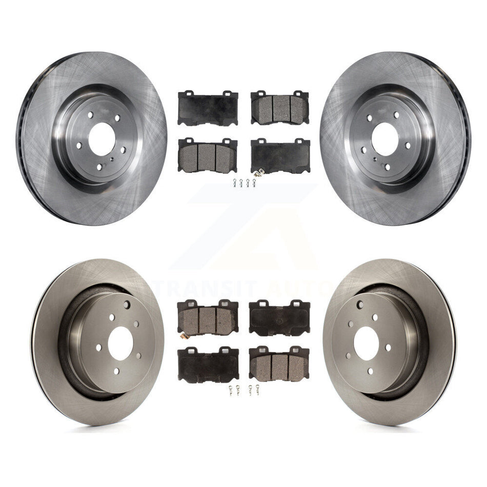 Front Rear Disc Brake Rotors And Semi-Metallic Pads Kit For INFINITI Q50 M37 Q60 Q70 Q70L QX70 M56 FX50 K8F-103069