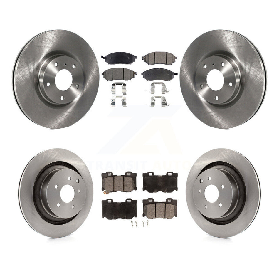 Front Rear Brake Rotor And Semi-Metallic Pad Kit For Nissan 370Z With Dual Piston Caliper K8F-103070