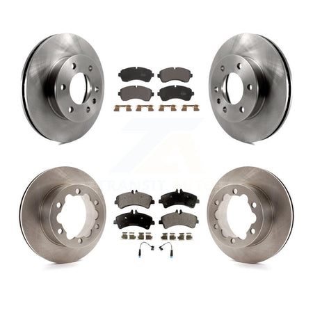 Front Rear Brake Rotor Semi-Metallic Pad Kit For Sprinter 3500 Mercedes-Benz Dodge 3500XD K8F-103084