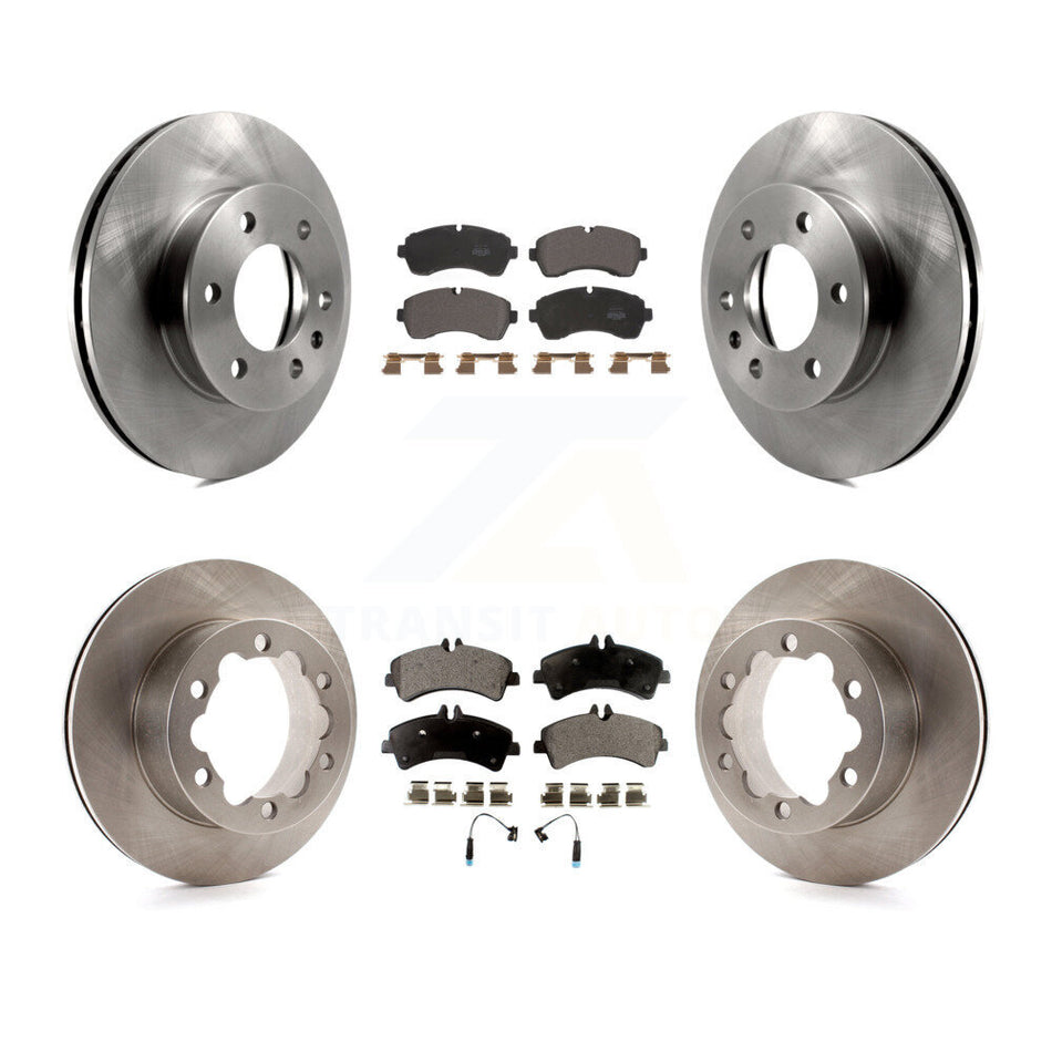 Front Rear Brake Rotor Semi-Metallic Pad Kit For Sprinter 3500 Mercedes-Benz Dodge 3500XD K8F-103084