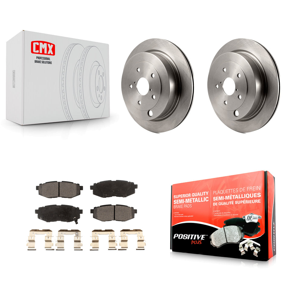 Rear Disc Brake Rotors And Semi-Metallic Pads Kit For Subaru Tribeca B9 K8F-103096