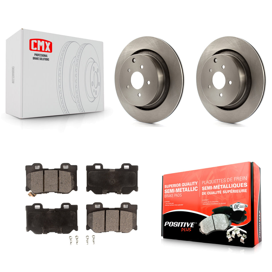 Rear Disc Brake Rotors And Semi-Metallic Pads Kit For INFINITI Q50 M37 Q60 Q70 Q70L QX70 M56 FX50 K8F-103101