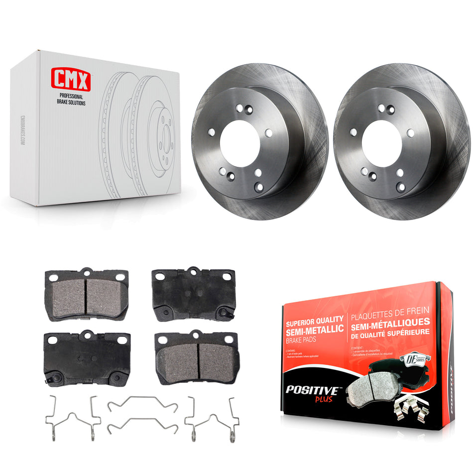 Rear Disc Brake Rotors And Semi-Metallic Pads Kit For Lexus IS250 K8F-103104