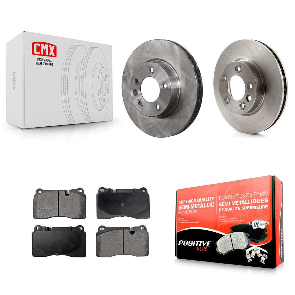 Front Disc Brake Rotors And Semi-Metallic Pads Kit For Volkswagen Touareg K8F-103120