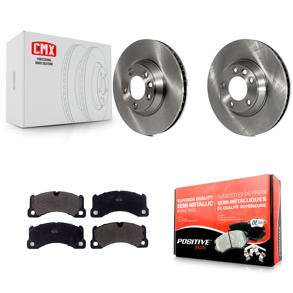 Front Disc Brake Rotors And Semi-Metallic Pads Kit For Porsche Cayenne K8F-103122