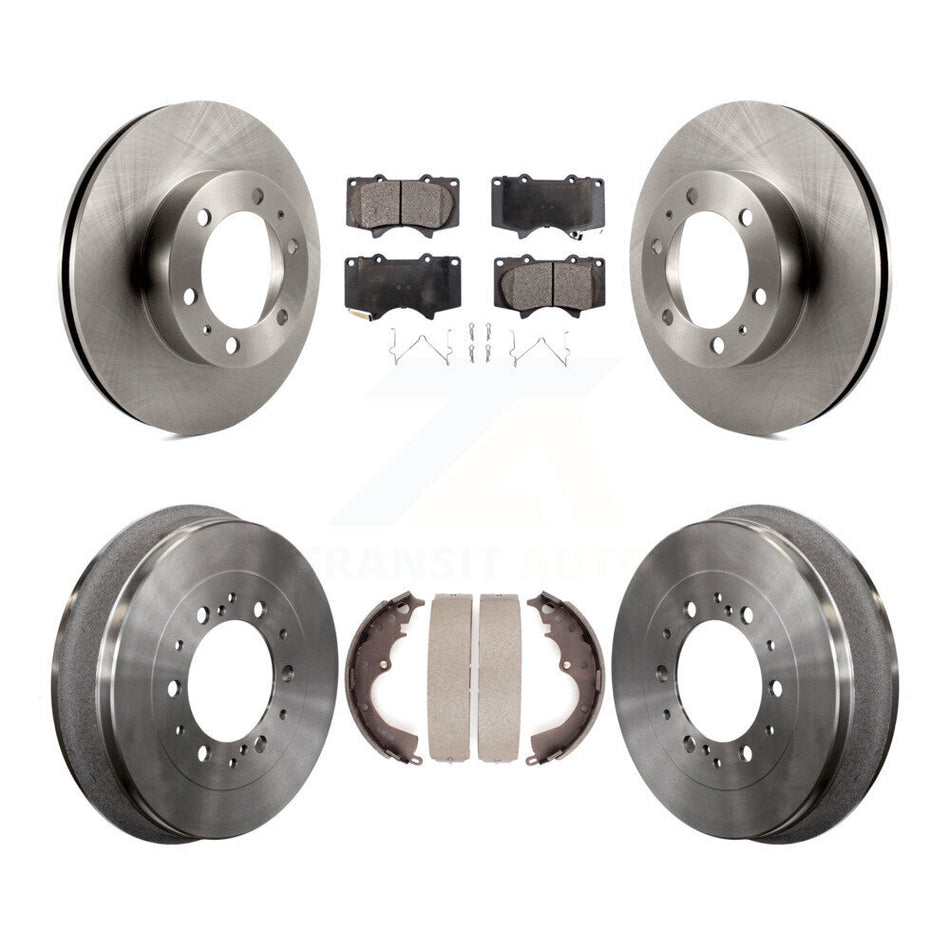 Front Rear Disc Brake Rotors Semi-Metallic Pads And Drum Kit For Toyota Tacoma K8F-103166