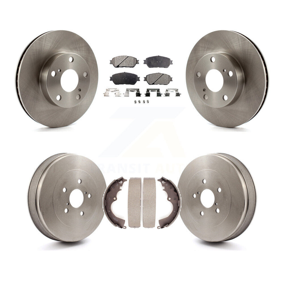 Front Rear Disc Brake Rotors Semi-Metallic Pads And Drum Kit For Toyota Tacoma With 5 Lug Wheels K8F-103167